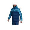 adidas Пуховик с капюшоном и длинными рукавами с геометрическим узором и принтом, мужская верхняя одежда, синий GR4230