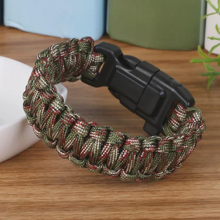 7-ядерный браслет выживания: Многофункциональная веревка для приключений на открытом воздухе с компасом