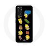 Case for Xiaomi Redmi Note 11S The Simpsons Stickers Black Background