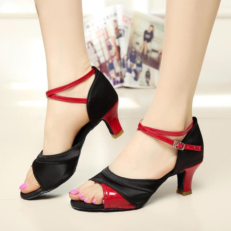 Женская танцевальная обувь Обувь для бальных танцев Латинская женская обувь с открытым носком Каблуки Женская танцевальная обувь Каблуки 5/7 см Sapato Feminino