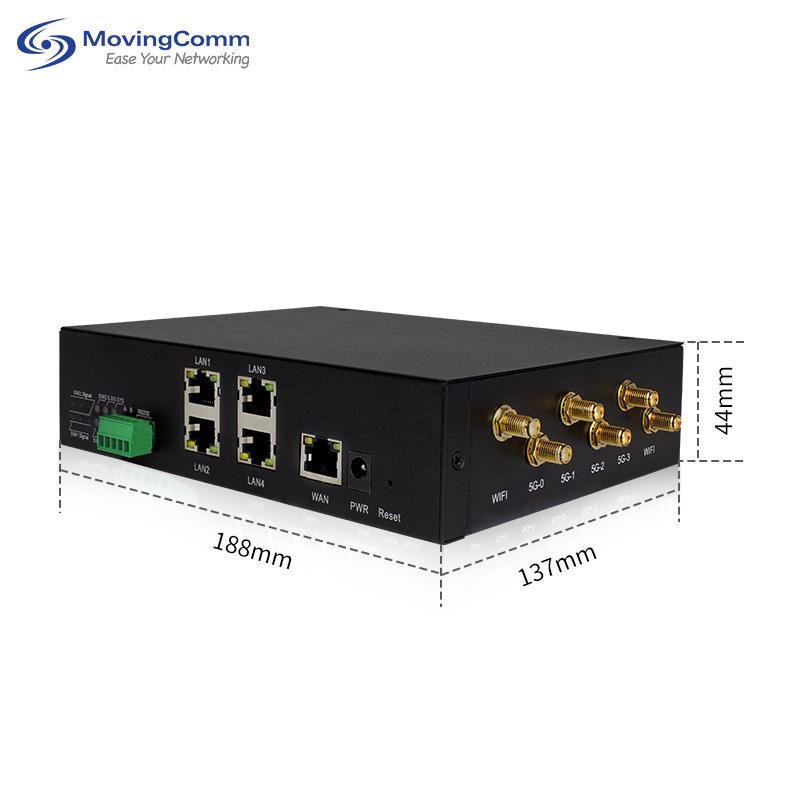 Industrial MT7981B 5G Dual-Band WiFi6 Router with Gigabit Ethernet and Remote Monitoring Gateway