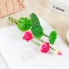 Mini Lotus Flower Artificial Fake Flowers Simulation Lotus Leaf  Bedroom Wedding