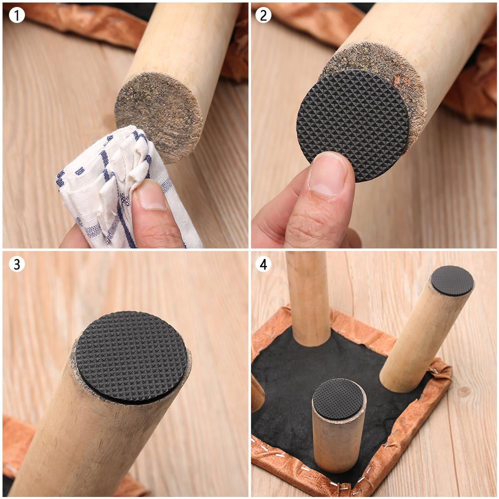 1-24PCS Anti Slip Bumper Damper Furniture Leg Feet Rug Felt Pads Thickening Self Adhesive Mat Chair Table Protector Anti Noisy