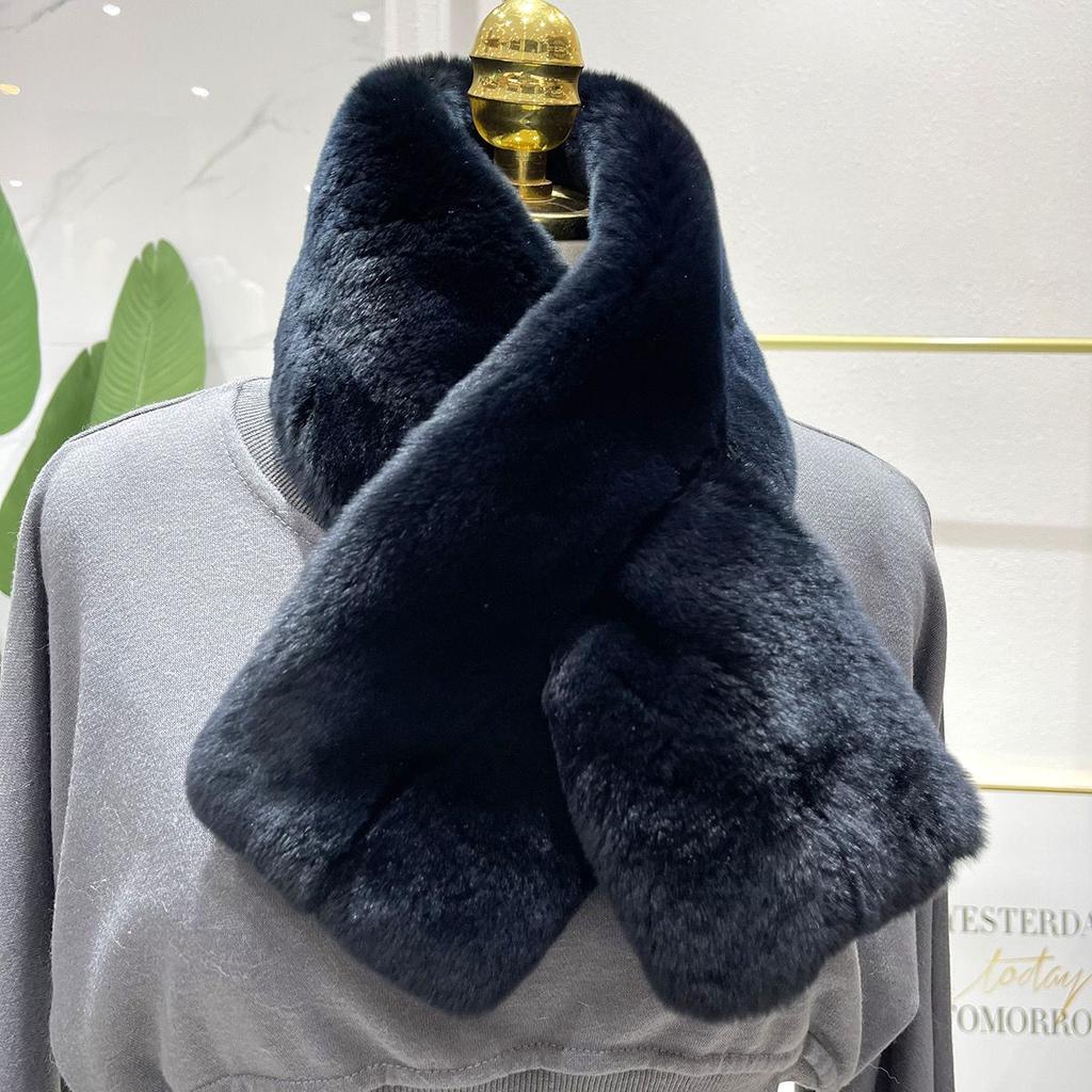 Зимний шарф из искусственного меха унисекс — толстый, вязаный, мягкий и стильный аксессуар для модного теплого комфорта