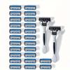 Men's Manual Razor Safety Razor 6-layer Stainless Steel Hair Removal Knife Replaceable Razor Head Razor Tools