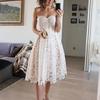 Summer Dinner Women's Dress Tight Top Embroidered Lace Dress