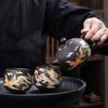 Teapot Chinese Dragon Phoenix Auspicious Zisha Clay Gongfu Tea Kettle for Loose Tea Hand-made Tea Pots