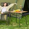 TIMBER RIDGE Уличный складной стол для телеработы Грузоподъемность 45 кг Алюминиевый рулонный стол для кемпинга, барбекю, сумка для хранения, в комплекте Компактный домашний рабочий деревянный стол