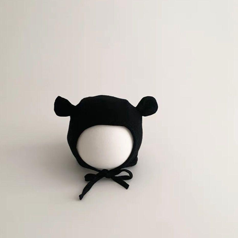 Новорожденный хлопковый пуловер-шапка с защитой ушей и шнуровкой - Милый и очаровательный для весны и осени