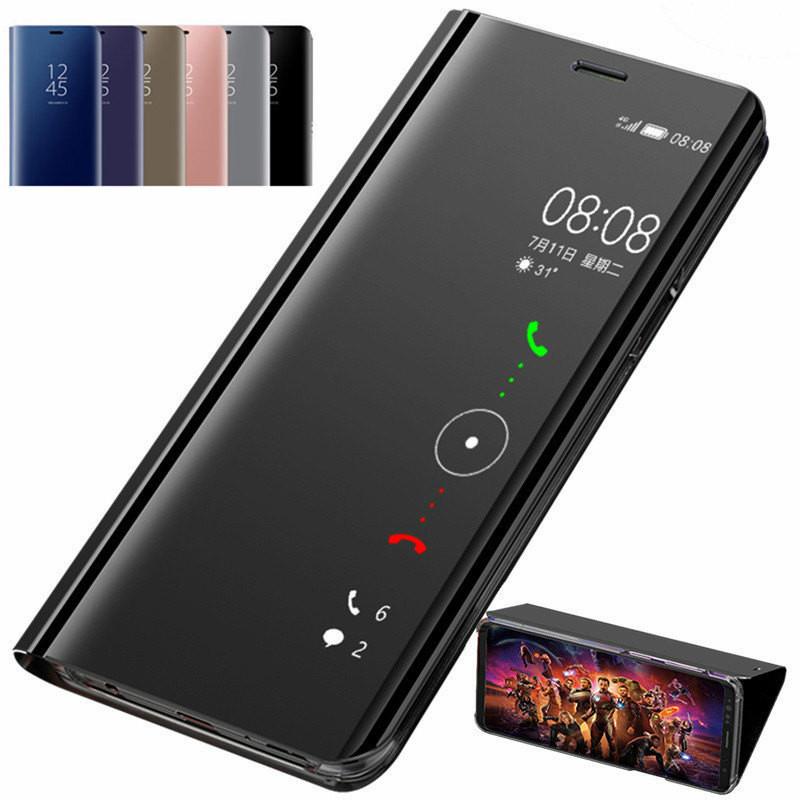 Умный чехол для телефона с зеркальным видом для Samsung Galaxy M13 4G, кожаный откидной чехол-подставка для Samung M23 M33 M53 5G 2022, защитный чехол