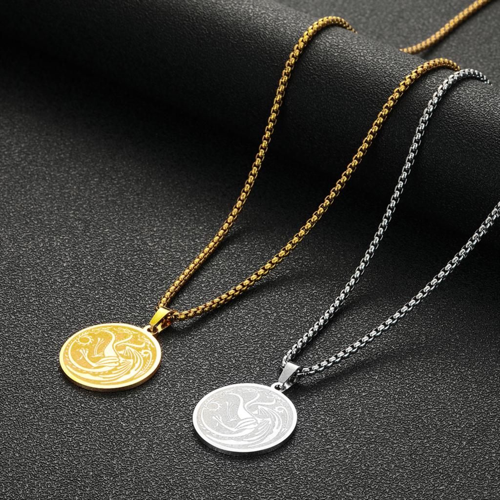 Kinitial Новая мартовская necklace Голова Дракона Балерион, Мераксес и Валирион Подвески Эйгон Подвеска Дракона Targaryen Necklace Дракона
