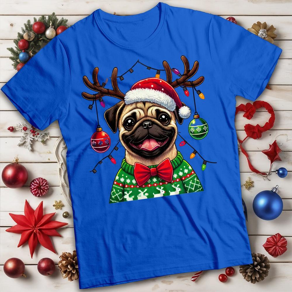 Funny Ugly Unisexs And Unisexs Pug Christmas TShirt Tee Mc
