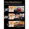 H330 11.26" Rearview Mirror 3 Cameras Front Inside Rear 4K+1080P+1080P Dash Cam Infrared Night Vision WIFI GPS Video Recorder