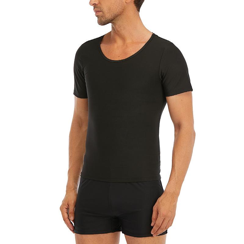 Мужской спортивный жилет для сауны, компрессионные футболки для улавливания тепла, спортивный костюм для сауны, тренировочные майки, корректирующее белье для похудения, формирователь талии, фитнес-рубашка