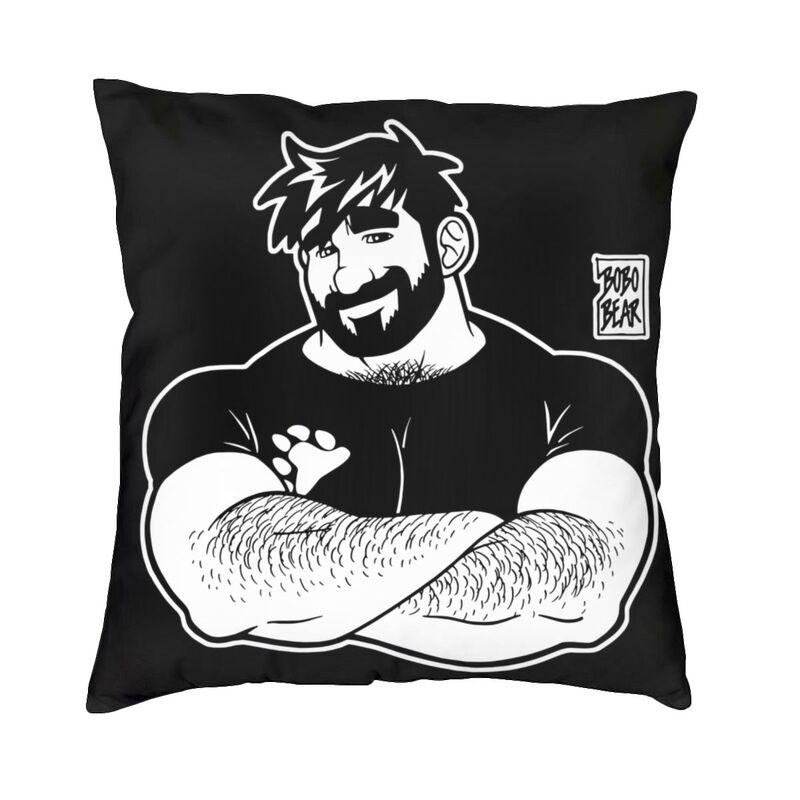 Gay Pride Adam And Ben Like To Play Pillow Living Room Decor Bobo Bear Lgbt Art Cushion Decoration Salon Square Pillowcase