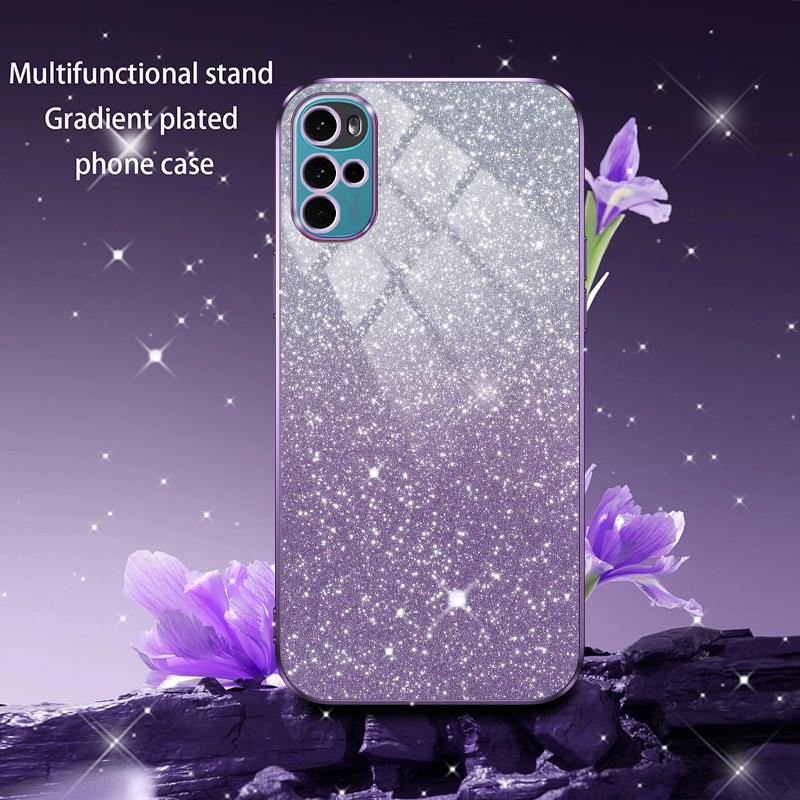 Модный милый чехол с блестками и покрытием для Motorola Moto G13 G20 G22 G23 G30 G32 G40F G42 G52 G60 G72 G73, мягкая задняя крышка