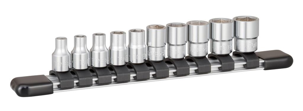 TONE Socket Set with HS210 Drive Angle Contents 10 Items (Hexagonal / Holder) 6.35mm (1/4")