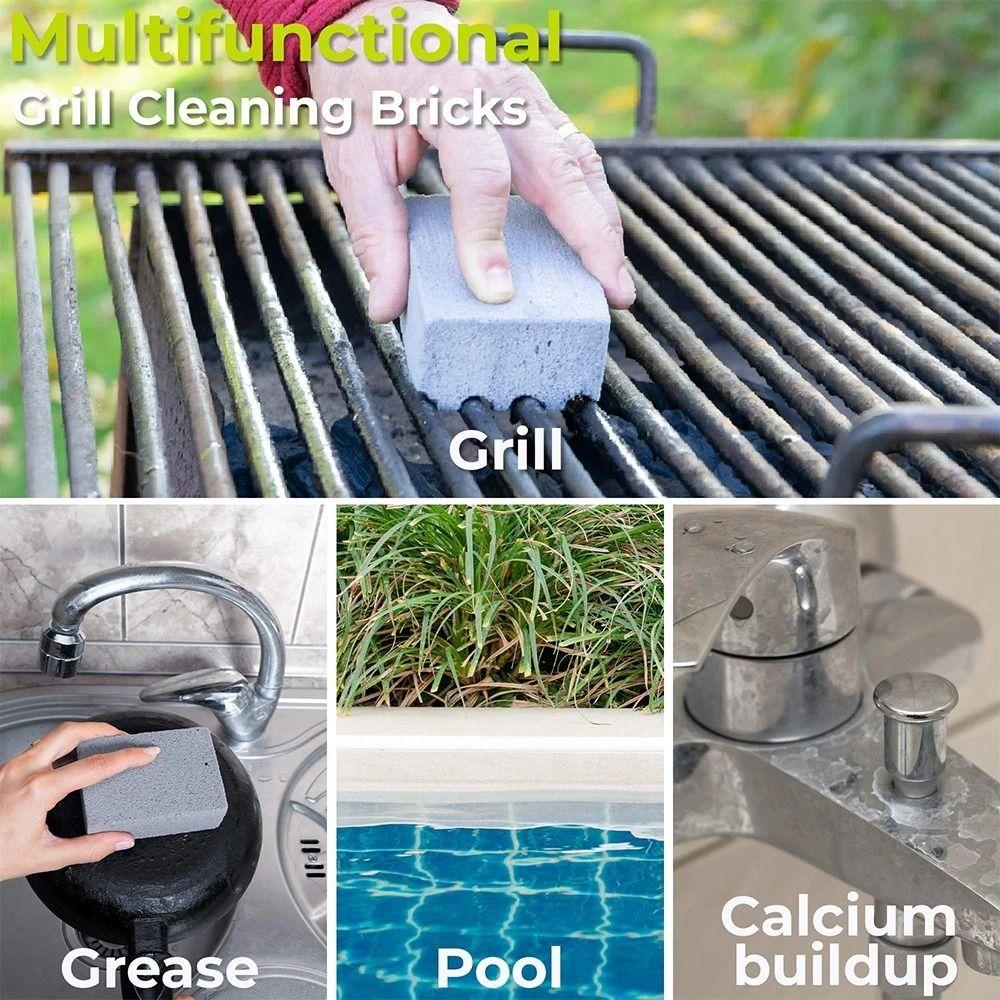 Pumice Brick BBQ Grill Cleaning Brick Temperature Resistance Camping Grease Cleaner  Travel