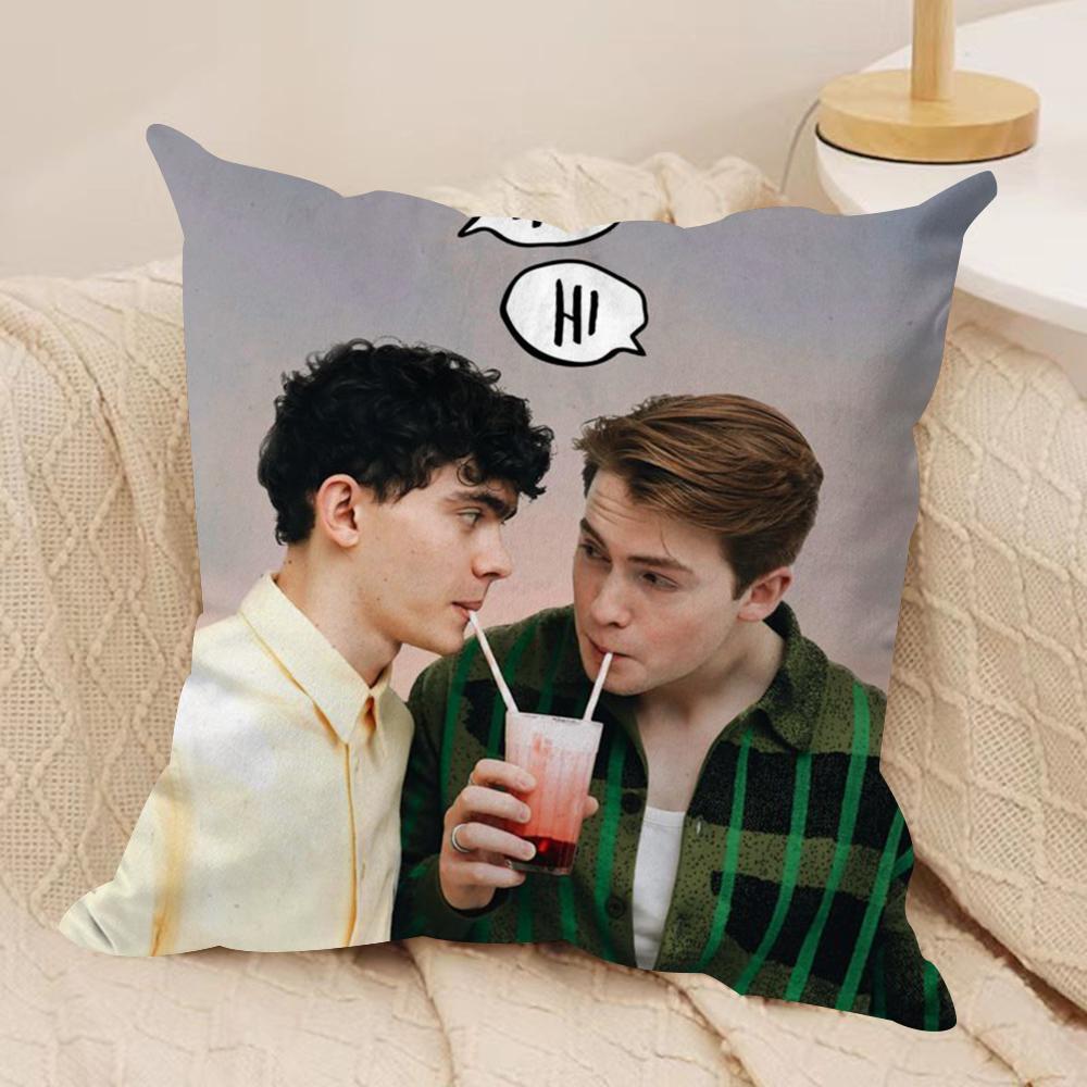 Чехол на подушку TV HHeartstopper Мягкий плюшевый плед Чехол для подушки Двусторонний декоративный чехол на подушку Диван Спальня Домашний декор