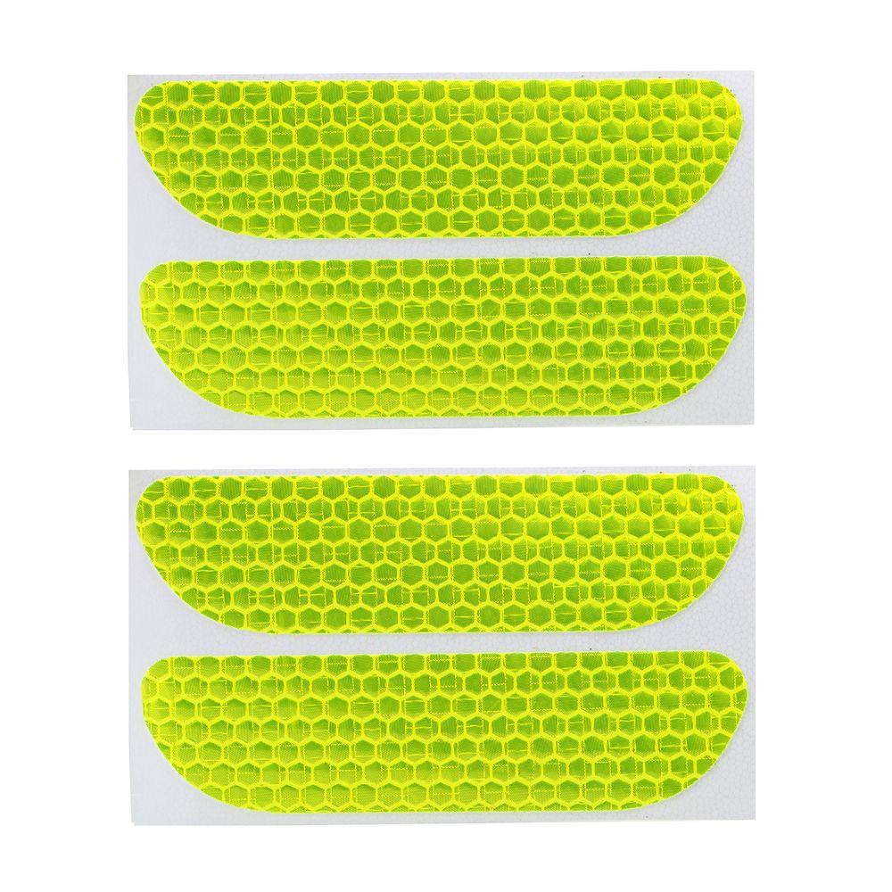 4pcs Rear Open Sign Universal Car Door Stickers Safety Reflective Tape Warning Mark