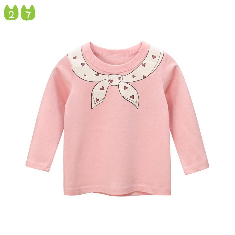 Брендовая нижняя рубашка для девочек, детская футболка с длинными рукавами, детский топ высокого качества