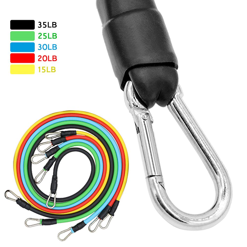 14 шт. набор эспандеров для тренировок Fintess, трубки для упражнений, ленты для прыжков со скакалкой, дверной якорь, ремни на щиколотке