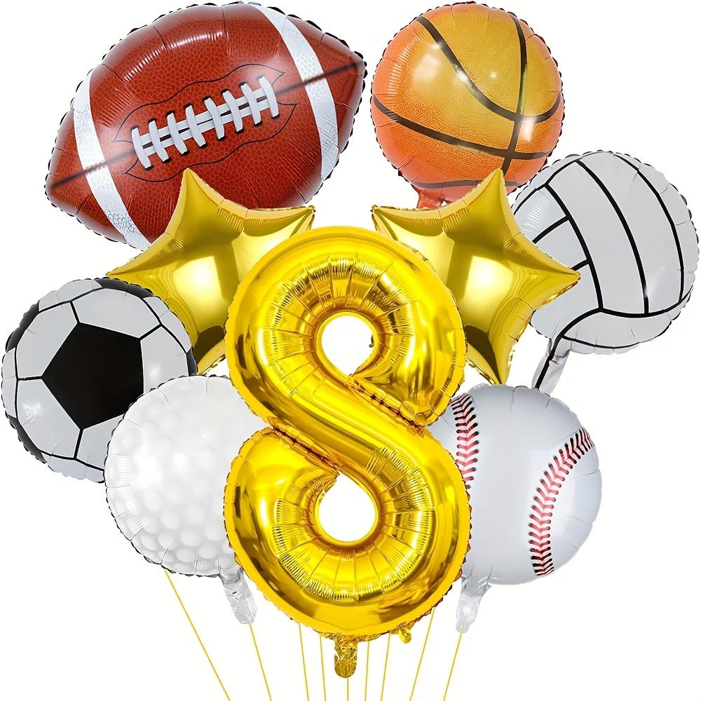 1set Sports Balloons 18inch Football Basketball Baseball Volleyball Soccer Foil Ballon for Sport Theme Birthday Party Decoration