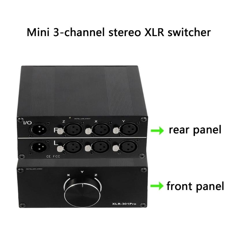Пассивный XLR-переключатель аудиосигналов, режим двойной маршрутизации, экранированное соединение для профессиональных звуковых систем, записывающего оборудования