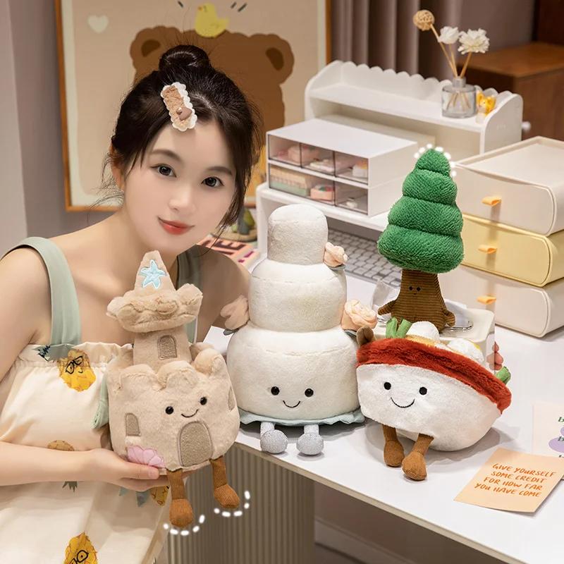 Растение Плюшевая Сосна Деревья Лапша Бункер Плюшевая Игрушка Подставка Для Комнаты Книжная Полка Украшения Украшения Дома Девочки Подарки Для Детей
