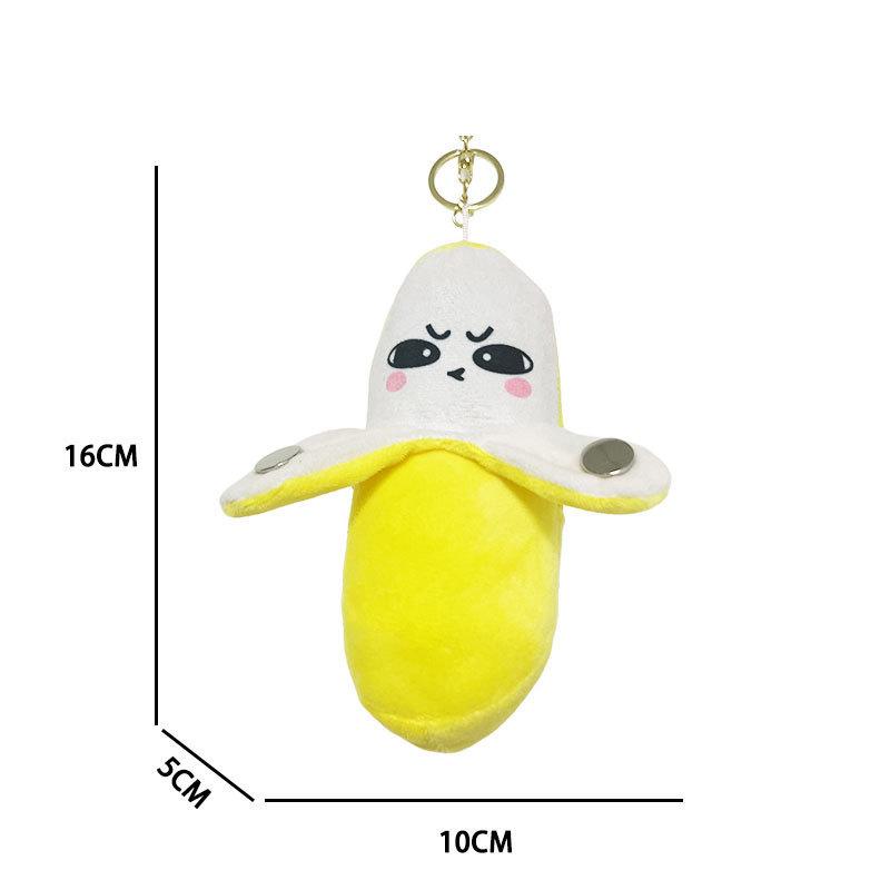 Banana Plush Toy Pendant Keychain Rhythm Piano Interactive Toy Creative Touch Doll Dual-Player Activity Friend/Party Toys