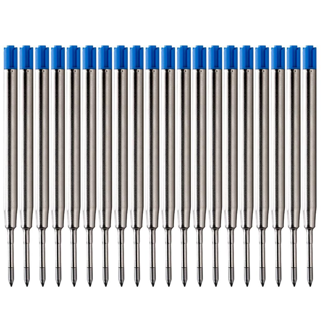 20pcs L:3.9 In Ballpoint Pen Refills for Parker Pens Medium Point Blue Red Black Ink Rods for Writing Office Stationery