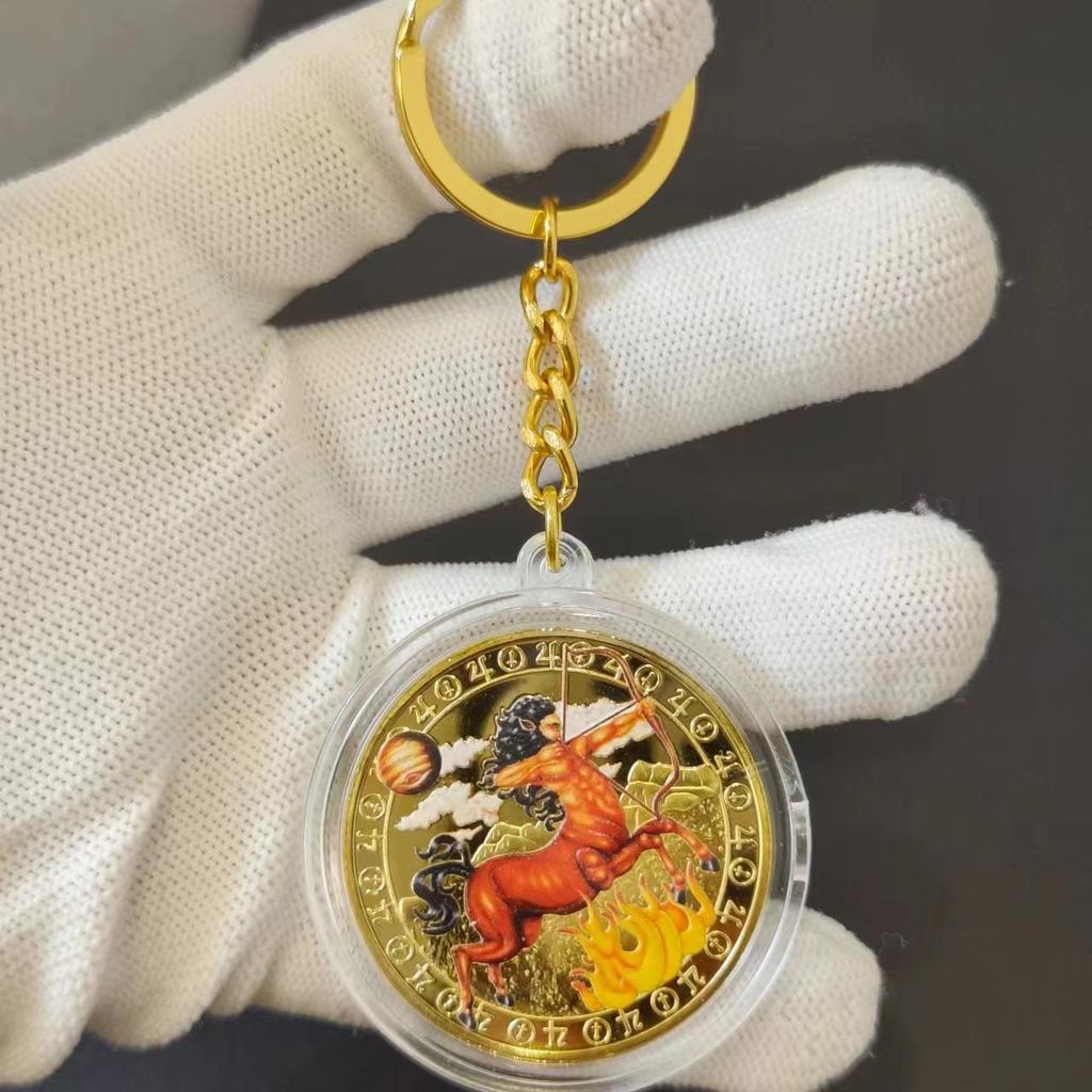 Позолоченный набор медальонов со знаками зодиака Скорпион, Близнецы и Весы