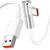 Кабель USB Type-C мощностью 120 Вт, 1 м, Г-образный, 6 А, для быстрой зарядки Xiaomi, совместимый с Xiaomi 12T 13T pro 14 ultra/Redmi Note 12 13Pro+/POCO f6 pro/F5