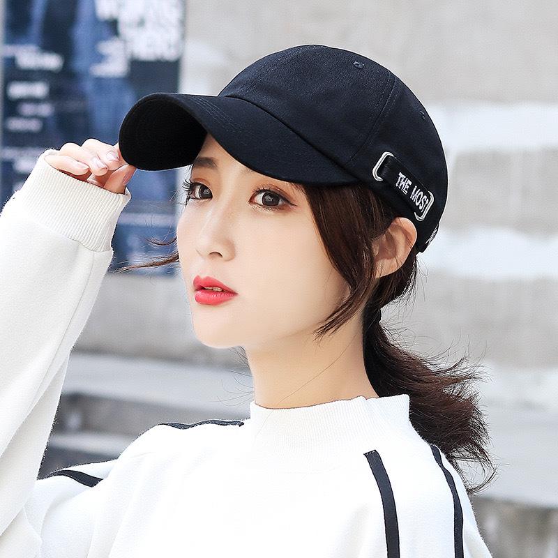 Korean Style Women's Duckbill Cap with "MY" Embroidery - Spring/Autumn Fashion, Casual Baseball Hat for Outdoor Sunshade.