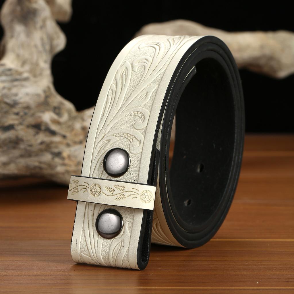 Персонализированный ремень в стиле вестерн из денима, ретро-дизайн, нейтральный стиль, мужской и женский тисненый ремень