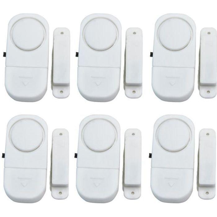 6 Sets Anti-Theft Sensor Alarm Security Door Window Magnetic Wireless