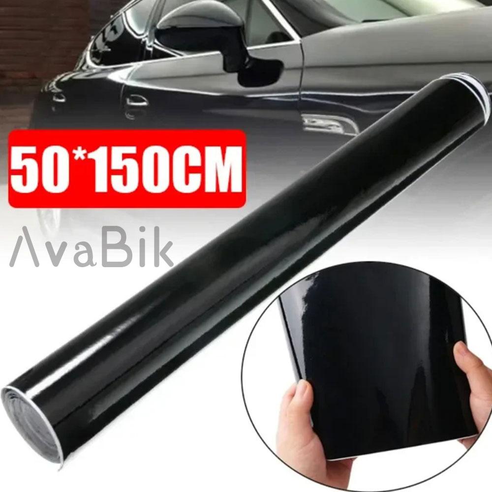Глянцевая Черная 30см/60x152см Ультра ПЭТ Пиано Черная Виниловая Пленка для Оклейки Самоклеящаяся Пленка для Кузова Автомобиля Мотоциклетные Наклейки Без Пузырей