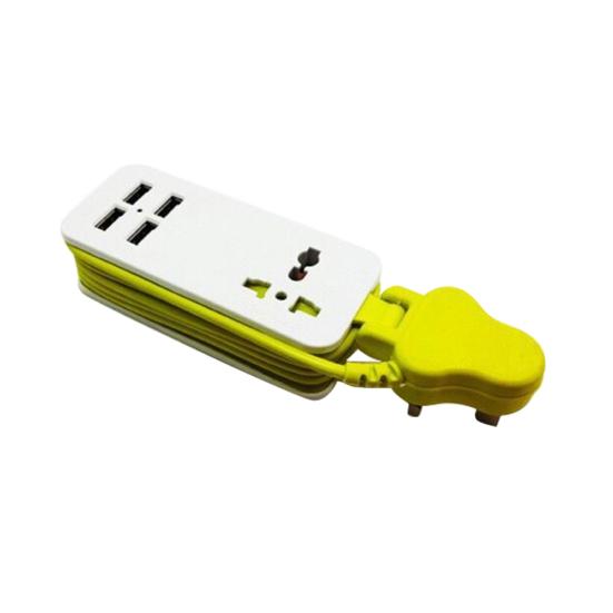 Удлинитель с 4 USB-портами для дома, путешествий по Великобритании, адаптер для телефона