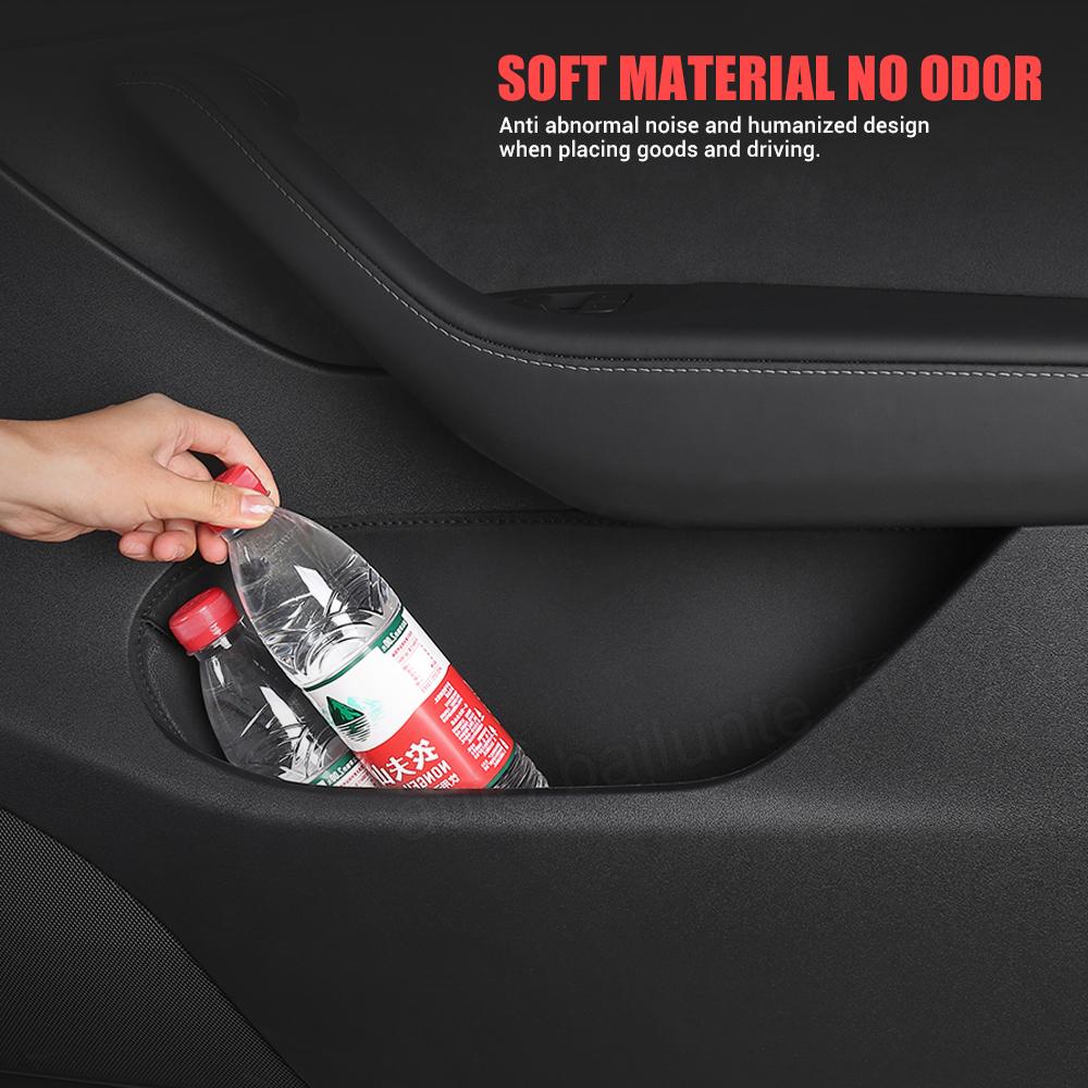 4 шт., слот для передней и задней двери автомобиля, боковая подушка для хранения, ящик для хранения на 2022 2023 Tesla Model Y 3