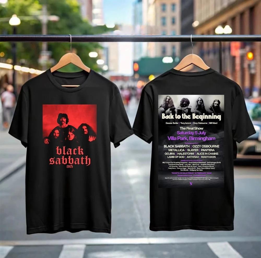 2026 Black Sabbath и Ozzy Osbourne Back To The Beginning Мерч Мероприятие Футболка с составом Мужская Женская Футболка Ins Y2k Новый Бренд Новый Стиль