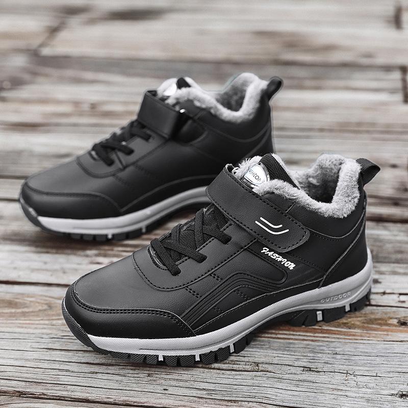 MCTIN Couple Sneakers Winter Plush Platform Warm Shoes for Women Casual Anti Slip Walking Shoes Men