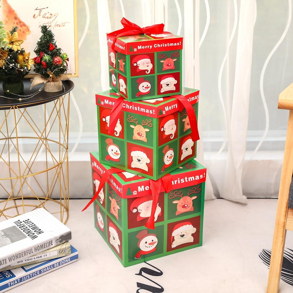 Рождественские Подарки Упаковочная Коробка Рождественский Дизайн Рождественская Декоративная Коробка Конфеты Шоколадный Пакет