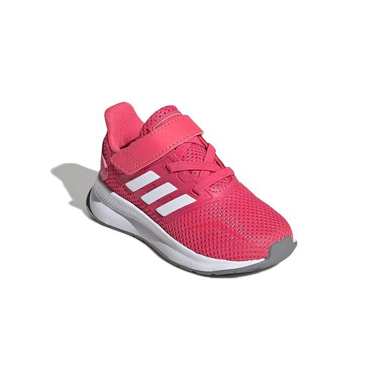 Adidas Neo Runfalcon 1.0 Round Toe Breathable Non-Slip Low-Top Walking Shoes Baby Shoes Pink White EG2227