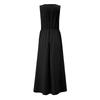 2023 Summer European & American Deep V-Neck Solid Color Maxi Evening Dress with Slit