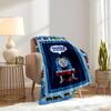 1pc Steam locomotive,Railway adventure,Kids' entertainmentTheme Digital Printed Flannel Blanket, Super Soft Plush Fleece Bed Cover, Multi-Fu