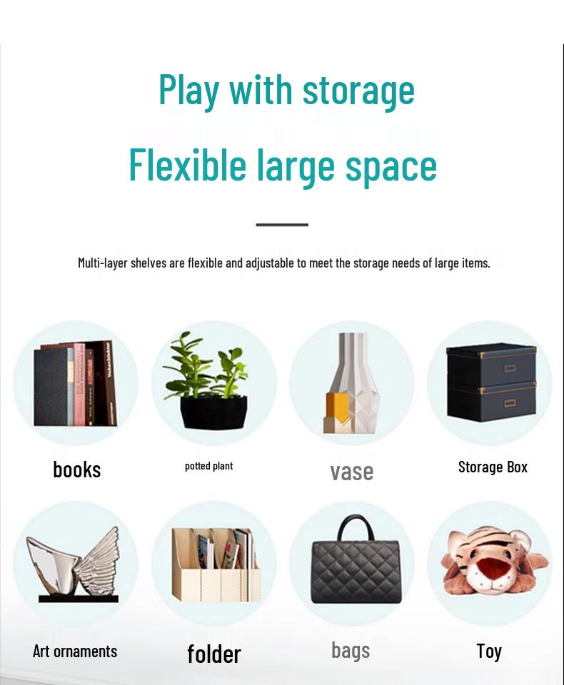 Steel and Wood Multi-Layer Display Rack for Shelving Shoe Bags, Cosmetics, and More in Convenience Stores or Supermarkets.