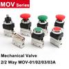 1PCS Push Button Pneumatic Mechanical Valve MOV-01 MOV-02 MOV-03 MOV-03A Manual Valve Air Switch Control Valve Momentary