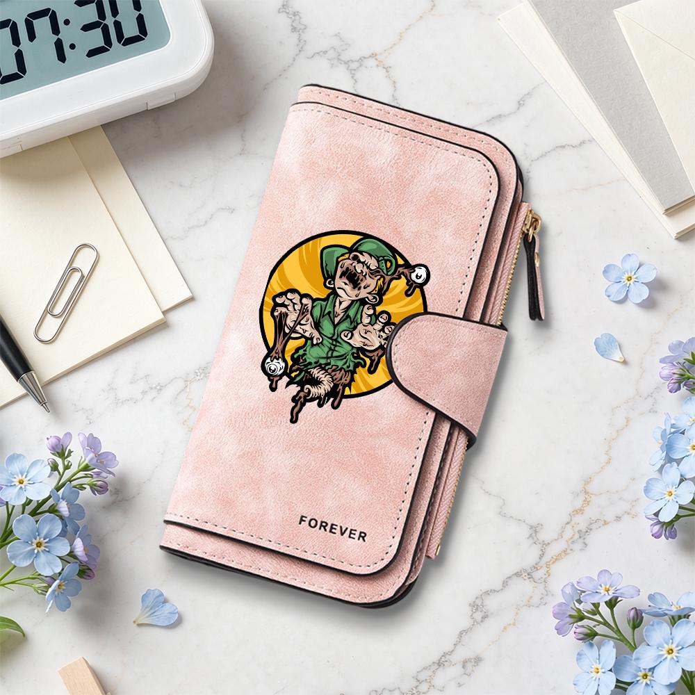 Zombie Pattern Long Wallet Forever Multicard Slot Purse Leather Fashion Casual Handy Bag