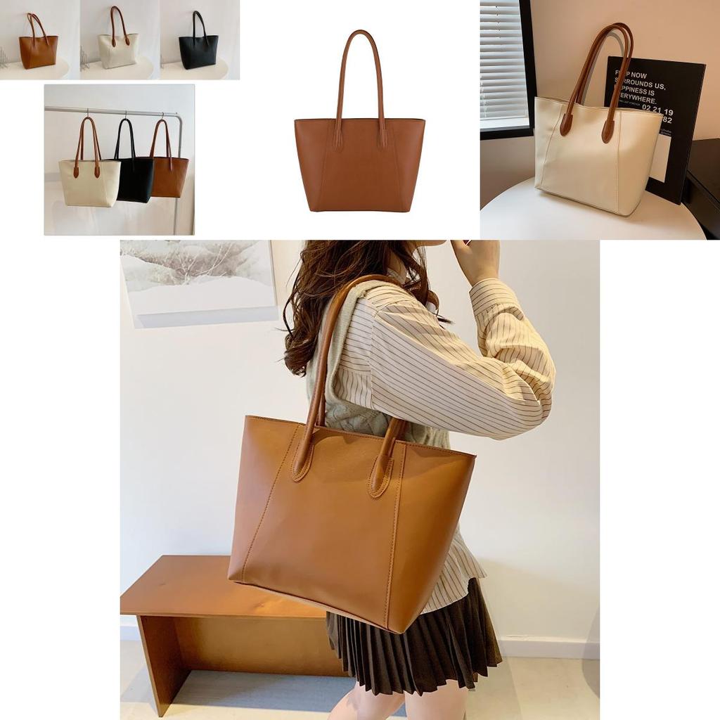 Elegant Women's Minimalist Tote Bag Stylish Commuter Shoulder Bag Large Capacity