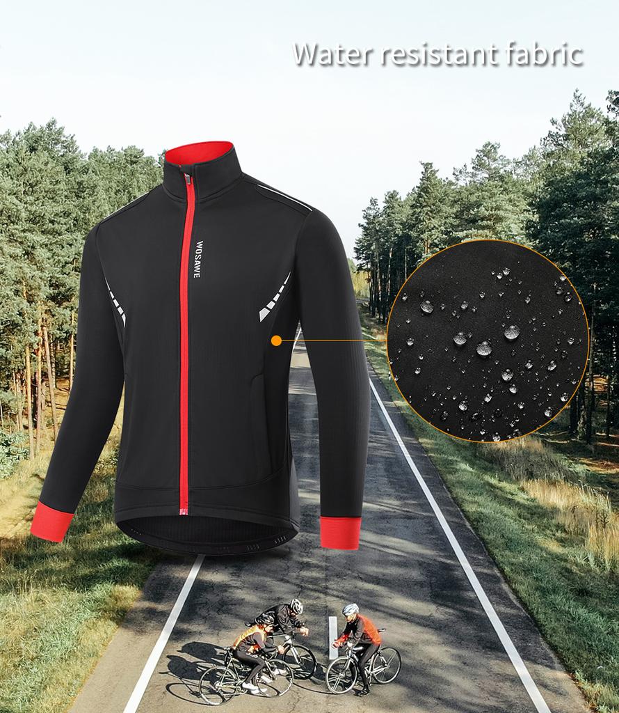 Велосипедная куртка WOSAWE Мужская термофлисовая ветрозащитная велосипедная куртка